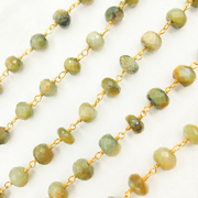 Cats Eye Gold Plated Wire Chain